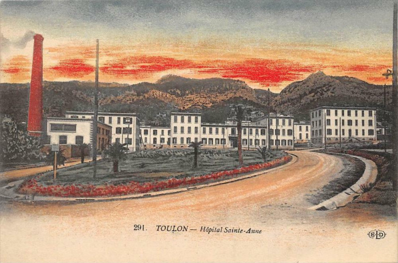 Carte postale ancienne Toulon Hopital Sainte-Anne à Toulon