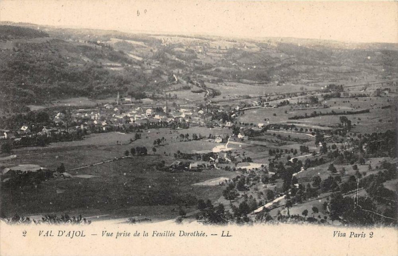 Carte postale ancienne Val D'Ajol Vue Prise De La Feuillee Dorothee
