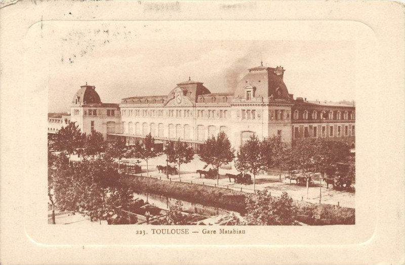 Carte postale ancienne Toulouse Gare Matabiau à Toulouse