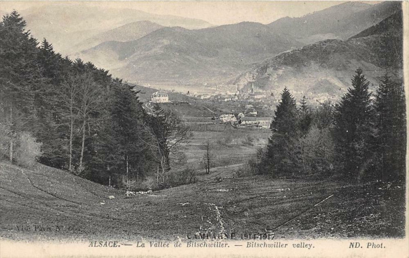Carte postale ancienne Alsace La Vallee De Bitschwiller à Willer