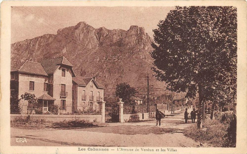 Carte postale ancienne Les Cabanes L'Avenue De Verdun Et Les Villas (frais de port offert à Verdun