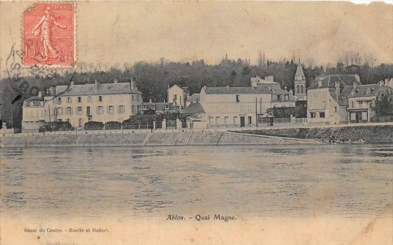 Carte postale ancienne Ablon Quai Magne
