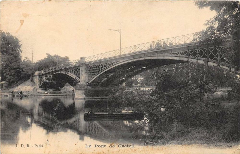 Carte postale ancienne Le Pont De Creteil à Créteil