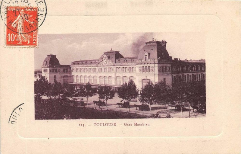 Carte postale ancienne Toulouse Gare Matabiau à Toulouse