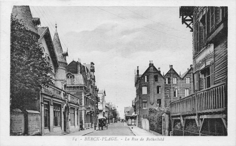 Carte postale ancienne Berck Plage Rue De Rotschild à Berck
