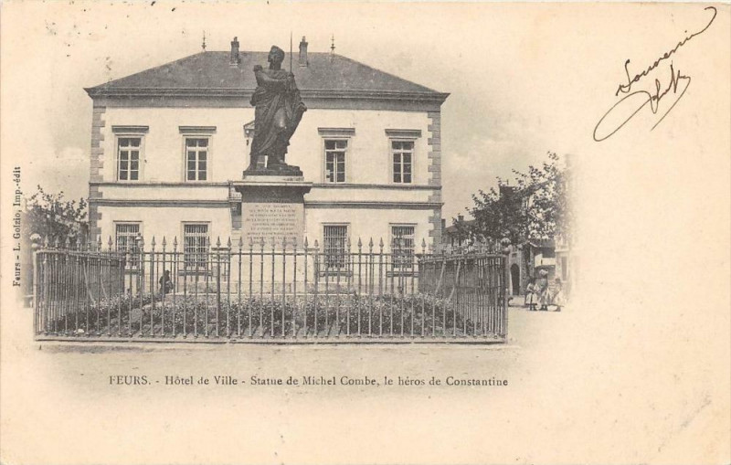 Carte postale ancienne Feurs Hotel De Ville (dos non divisé) à Feurs