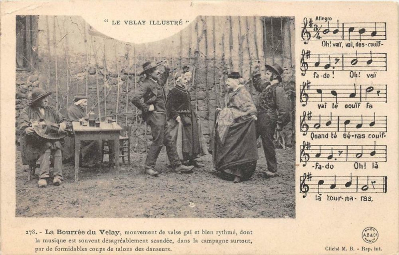 Carte postale ancienne La Bourree En Velay