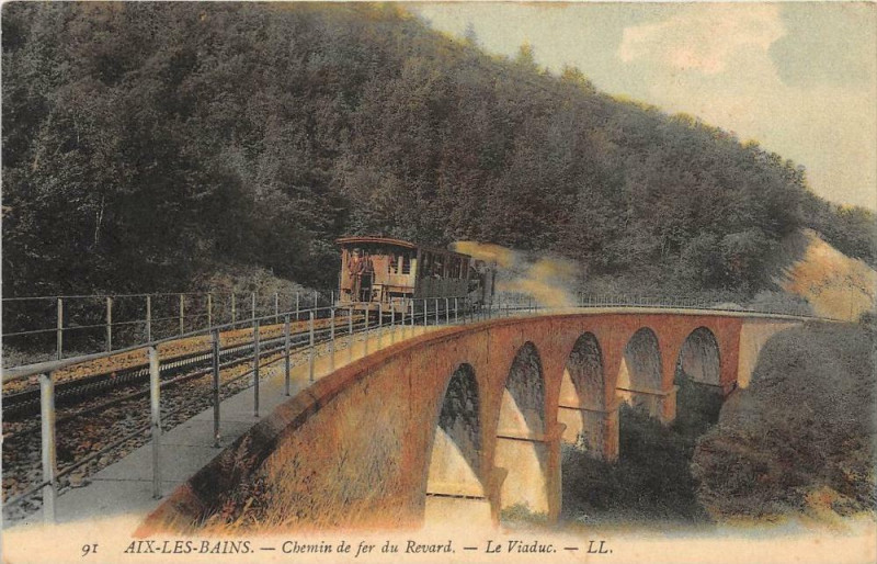 Carte postale ancienne Aix Les Bains Chemin De Fer Du Revard à Aix-les-Bains