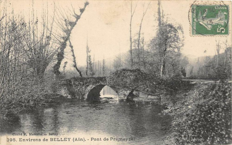 Carte postale ancienne Environs De Belley Pont De Premeyzel à Belley