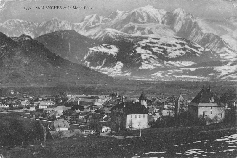 Carte postale ancienne Sallanches Et Le Mont Blanc à Sallanches