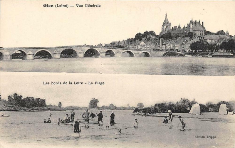 Carte postale ancienne Gien Vue Generale à Gien