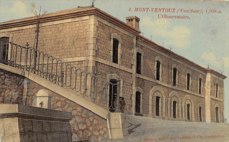 Carte postale ancienne Le Mont Ventoux Observatoire  (cpa glacée