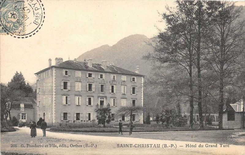 Carte postale ancienne St Christau Hotel Du Grand Turc