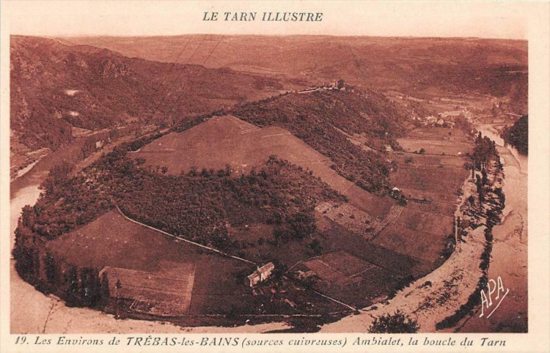 Carte postale ancienne Ambialet La Boucle Du Tarn à Ambialet