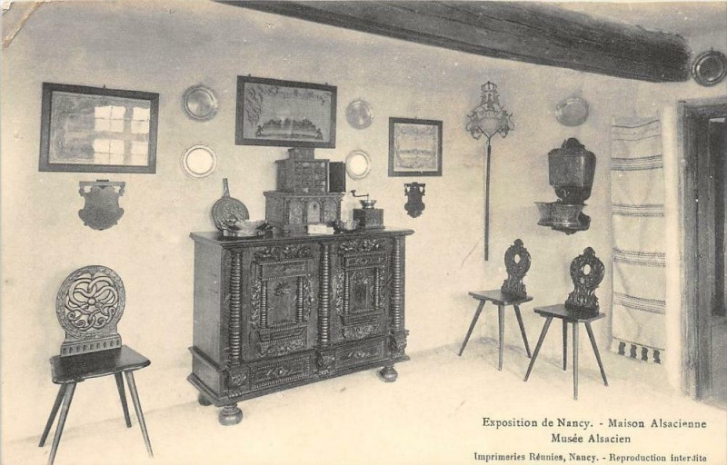 Carte postale ancienne Exposition De Nancy Maison Alsacienne Musee Alsacien à Nancy