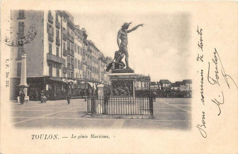 Carte postale ancienne Toulon Le Genie Maritime (dos non divisé) à Toulon