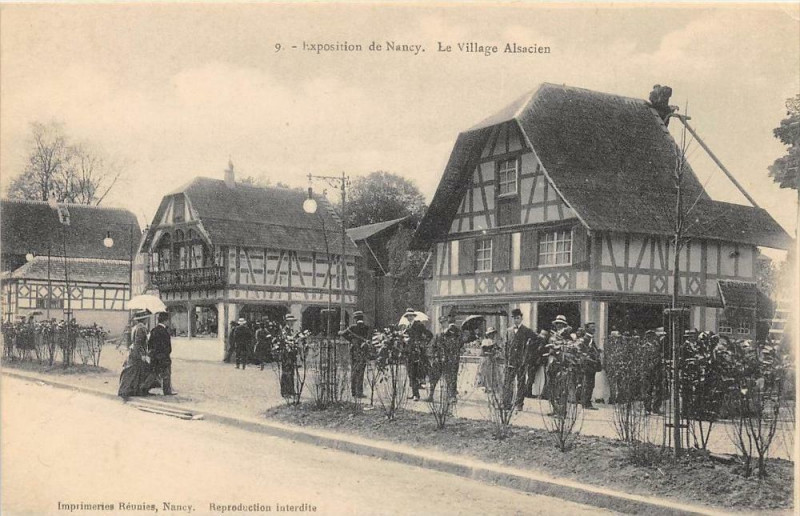 Carte postale ancienne Exposition De Nancy Le Village Alsacien N°9 à Nancy