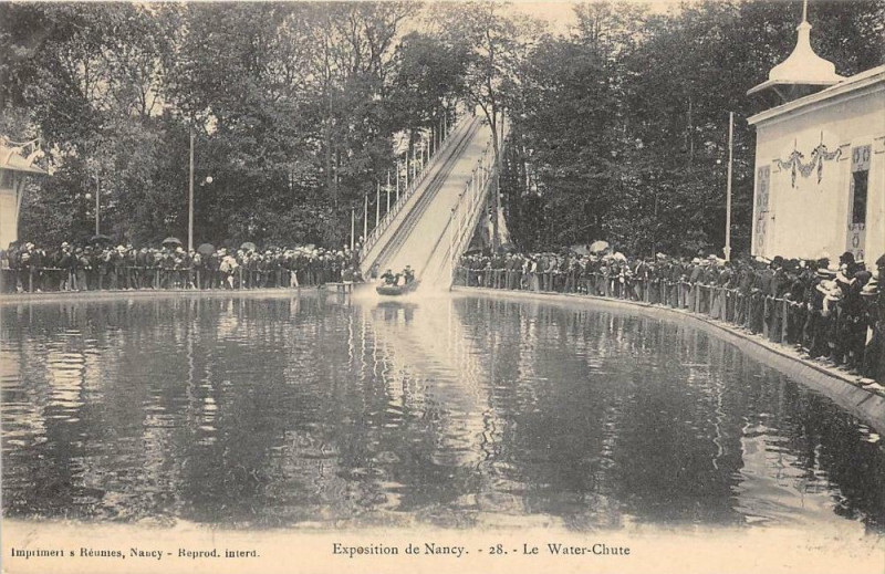 Carte postale ancienne Exposition De Nancy Le Water Chute N°28 à Nancy