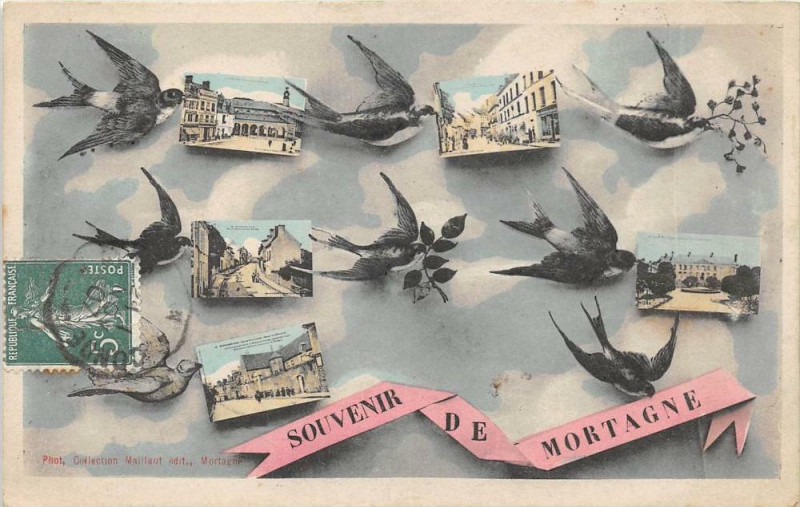Carte postale ancienne Souvenir De Mortagne