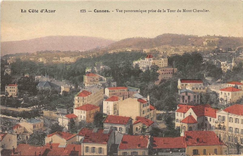 Carte postale ancienne Cannes Vue Panoramique Prise De La Tour Mont Chevalier à Cannes