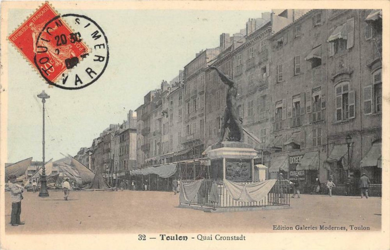 Carte postale ancienne Toulon Quai Cronstadt à Toulon
