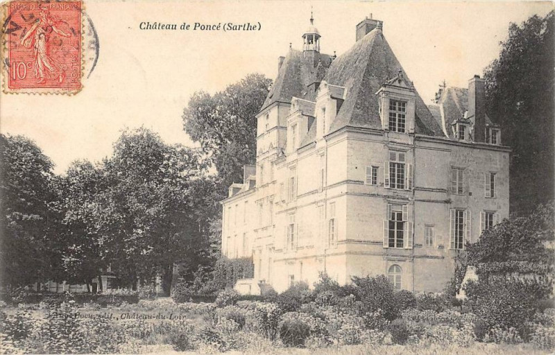Carte postale ancienne 74 Chateau De Ponce Sarthe