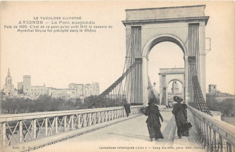 Carte postale ancienne Avignon Le Pont Suspendu à Avignon
