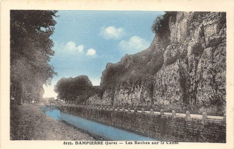 Carte postale ancienne Dampierre Les Roches Sur Le Canal à Dampierre