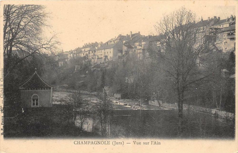 Carte postale ancienne Champagnole Vue Sur L'Ain (dos non divisé) à Champagnole