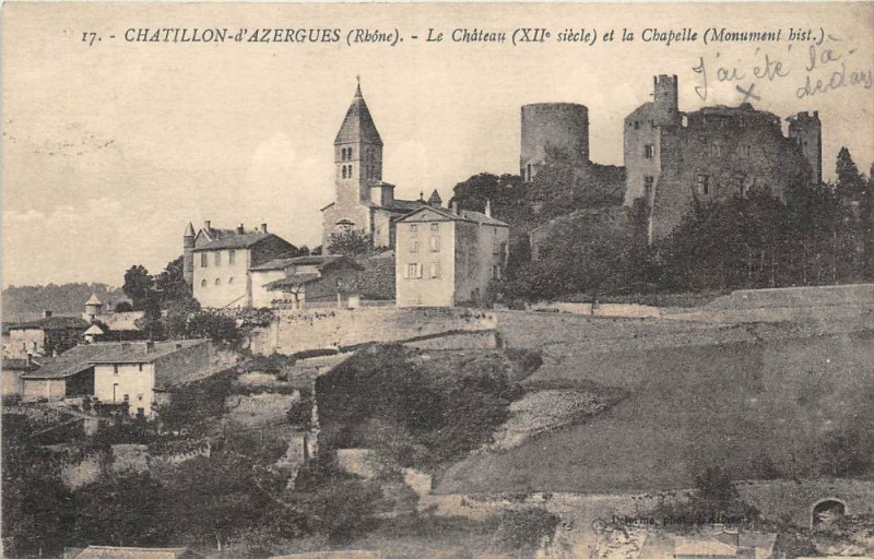 Carte postale ancienne Chatillon D'Azergues Le Chateau à Châtillon