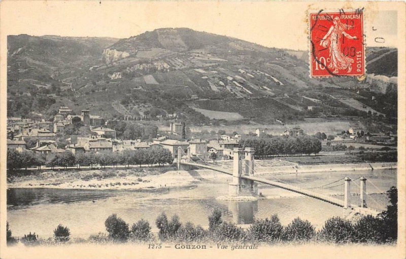 Carte postale ancienne Couzon Vue Generale
