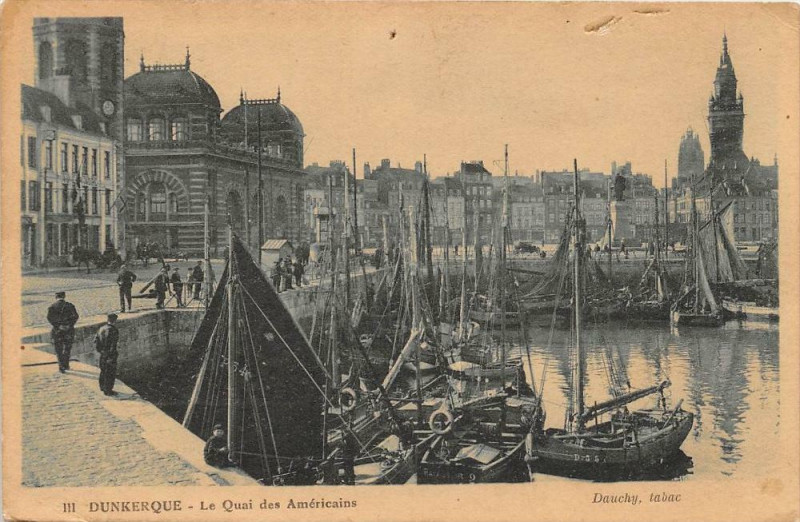 Carte postale ancienne 58 Dunkerque Le Quai Des Americains à Dunkerque