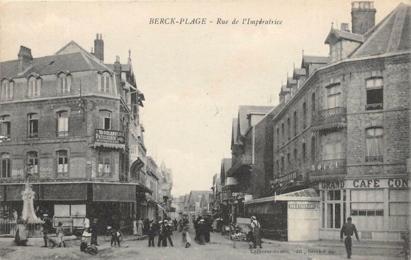 Carte postale ancienne Berck Plage Rue De L'Imperatrice à Berck