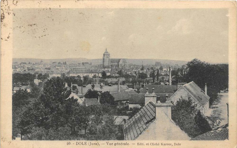 Carte postale ancienne Dole Vue Generale à Dole