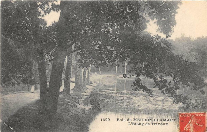 Carte postale ancienne Bois De Meudon Clamart L'Etang De Trivaux à Meudon