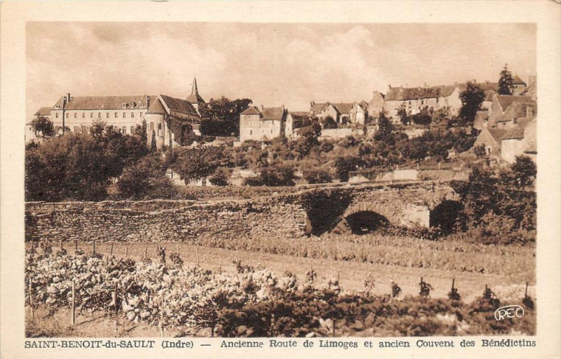 Carte postale ancienne Saint Benoit Du Sault Ancienne Route De Limoges