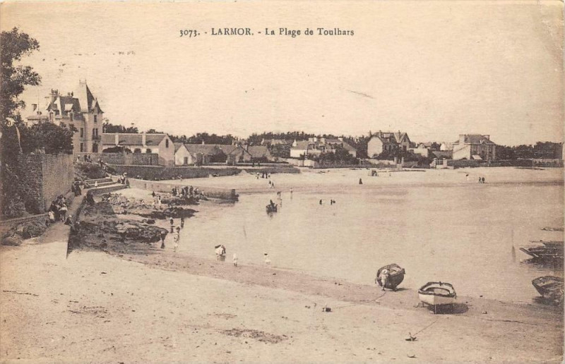 Carte postale ancienne Larmor La Plage De Toulhars