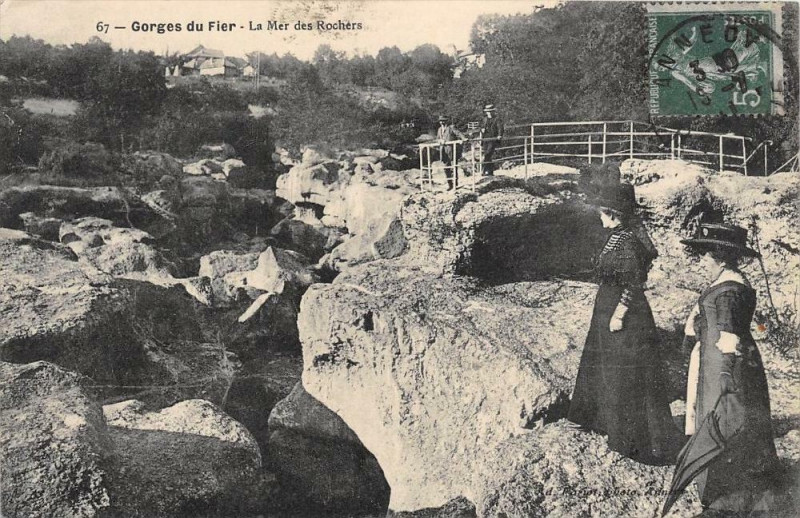 Carte postale ancienne 73 Gorges Du Fier La Mer Des Roches
