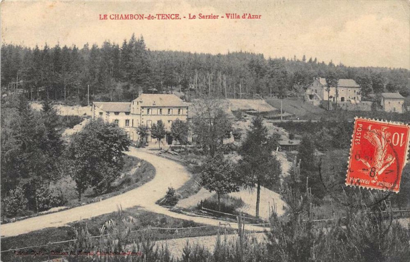 Carte postale ancienne Le Chambon De Tence Le Sarzier Villa Azur à Tence