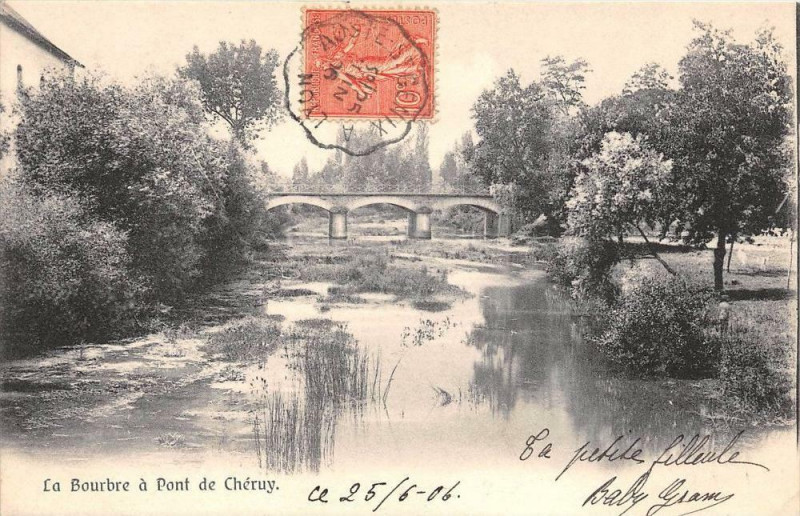 Carte postale ancienne La Bourbre A Pont De Cheruy