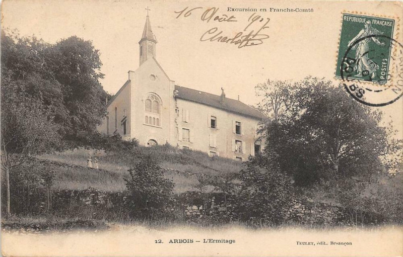 Carte postale ancienne Arbois L'Ermitage (dos non divisé) à Arbois