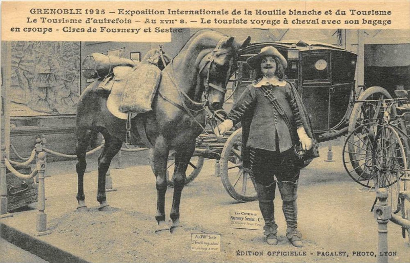 Carte postale ancienne Grenoble Exposition Internationale Houille Blanche Le Touriste Voyage A C à Grenoble