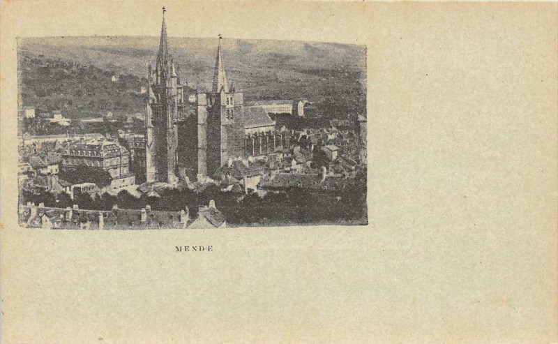 Carte postale ancienne Mende (cpa précurseur  Dos Non Divise à Mende