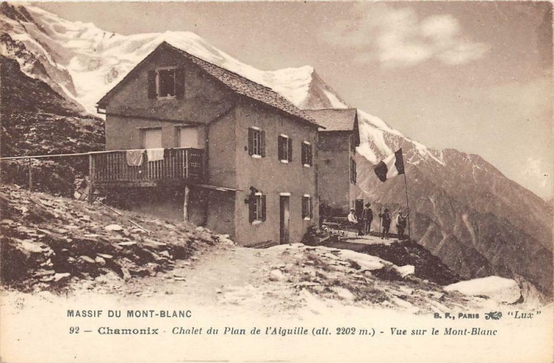 Carte postale ancienne Chmonix Chalet Du Plan De L'Aiguille