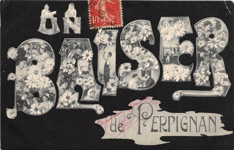 Carte postale ancienne Baiser De Perpignan à Perpignan