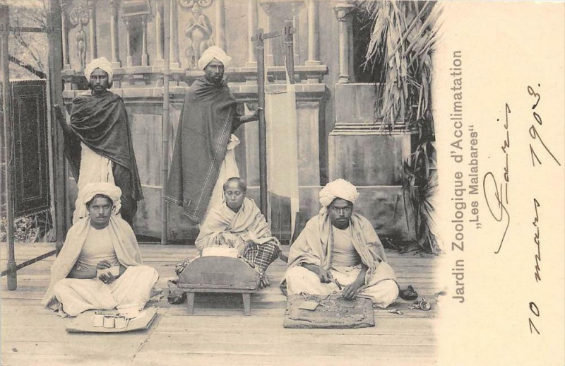 Carte postale ancienne Jardin Zoologique d´Acclimatation - Les Malabares à Neuilly-sur-Seine