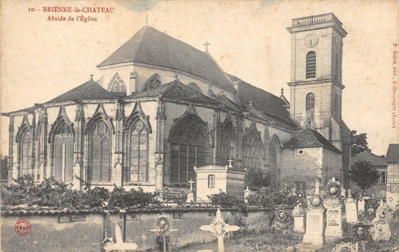 Carte postale ancienne Brienne Le Chateau Abside Eglise