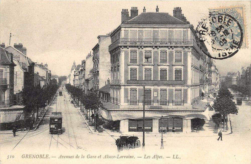 Carte postale ancienne Grenoble Avenue D'Alsace Et De Lorraine à Grenoble