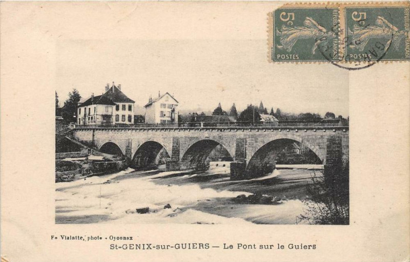 Carte postale ancienne St Genix Sur Guiers Le Ont Sur Le Guiers