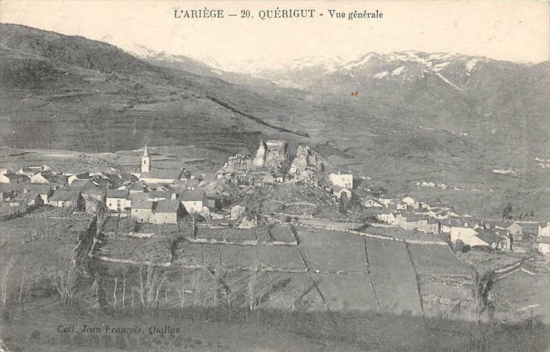 Carte postale ancienne Querigut Vue Generale à Quérigut